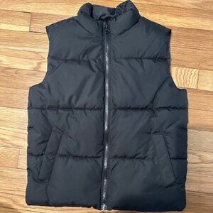 Old Navy Black Puffer Down Vest Boys size 8